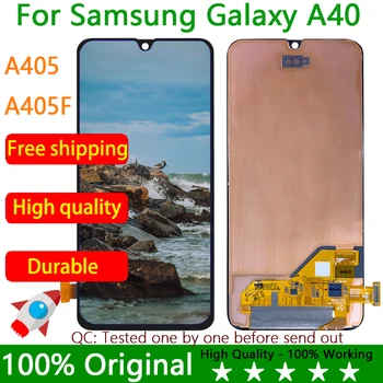 100% Тествани Дисплей За Samsung Galaxy A40 A405F LCD сензорен дисплей, Дигитайзер, Подмяна на Samsung A405F A405FN A405FM