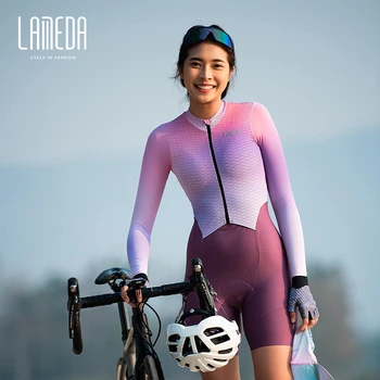 LAMEDA Пролетно-Летния Женски Боди с Дълъг ръкав, Професионален висок Клас Тялото, Бързосъхнеща Пътна Велосипедна облекло
