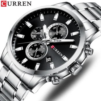 CURREN Top Watch, мъжки маркови кварцов луксозни модни мъжки часовници, стомана водоустойчив спортни ръчен часовник, хронограф Relogio Masculino