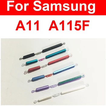 Странични бутони за регулиране на силата на звука, захранване за Samsung Galaxy A11 A115 A115F превключвател за включване изключване на звука на страничните бутони на корпуса детайли