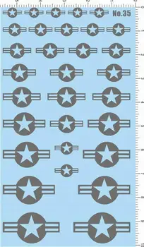Универсален Универсален размер военновъздушните сили на САЩ, модел изтребител на военновъздушните сили на САЩ със звездна маркировка, набор от стикери