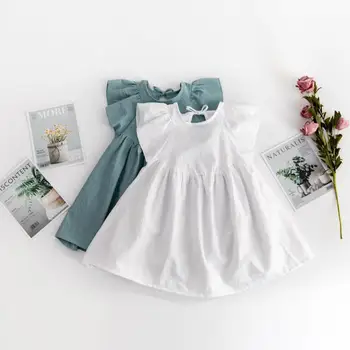 Lawadka/Летни Детски рокли за момичета, от 1 до 5 години, памучен Бельо Однотонная детски дрехи, Ежедневното Детско рокля без ръкави, 2023 нови Дрехи