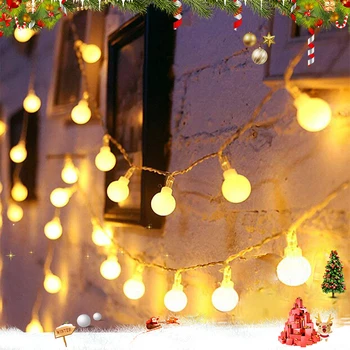 Коледа 5 М, 10 М, 20 М, Топката Страхотна Струнни Светлини Led Гирлянди от Светлини за Домашно Почивка И Партита Спалня Сватбена Украса Светлина В Помещението