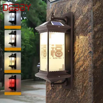 DEBBY Уличен слънчев, с монтиран на стената лампа Творчески китайски тела-аплици led водоустойчива IP65 за къщи, вили, тераси, двор