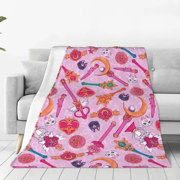 Пастельное Одеяло Moon Prism Power Blanket Cardcaptor Sakura Кутре Фланелевое Страхотно Топло Одеяло S за Легла, Диван, Пролет/Есен