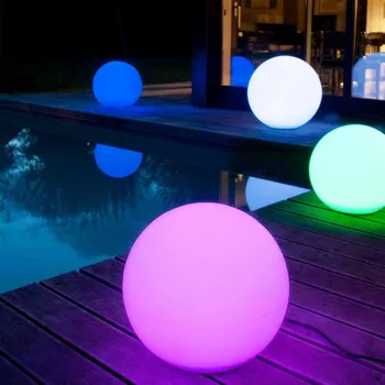 Водоустойчива led лампа с градина топка, пейзаж осветление, градински екстериор, градинска парти, сватба бар, плаващи градински лампи piscina