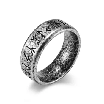 2023 Нови Бижута Viking Мъжки Пръстен От Неръждаема Стомана 316L Годежни Пръстени С Надпис Vintage Бижута Fidget Ring for Ман Woman bague homm