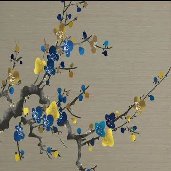 wellyu Потребителски мащабни стенописи, ръчно рисувани, ТЕЛЕВИЗИЯ-на фона на тапети с цветя, сливи, papel de parede para quarto
