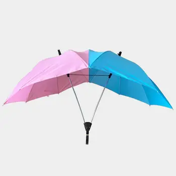 Чадър за двама с дълга дръжка, 2 цвята, козирка за мъже и жени, чадър за двама, двойка чадъри, Аксесоари за къмпинг