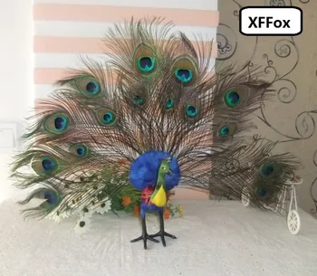 creative модел на павлина в реалния живот от пяна и пера, кукла-паун птица, подарък от около 40x50 см d0053