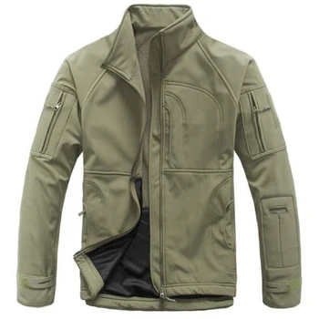 Водоустойчив тактическа Softshell яке, спортно облекло за туризъм, скално катерене, руно, топло ветрозащитная мъжки военна ветровка, палто