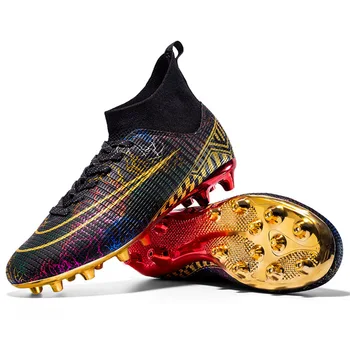 Футболни обувки, мъжки Футболни обувки за помещения Футболни обувки с тревата Tf fg Футболни обувки с високи щиколотками Професионални футболни обувки за мъже