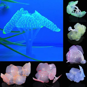 1 бр., fluorescent underwater декор, аксесоари за аквариум, имитация на корали, изкуствена търтей, коралов растителен орнамент