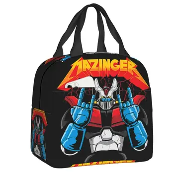 Mazinger Z, изолирани чанти за обяд за училище, офис, робот, аниме, разменени термоохладитель, кутия за Bento за жени и деца
