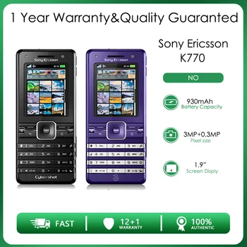 Оригинален Sony Ericsson K770 Classic Отключени Рециклирани Мобилен телефон K770i GSM Добро Качество, Безплатна Доставка, Гаранция 1 Година