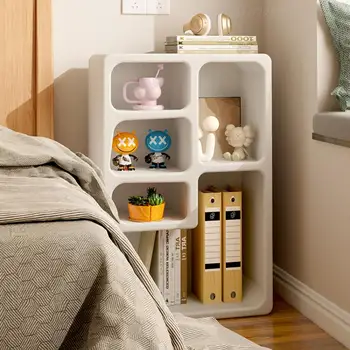 Италиански Мързелив малка странична масичка Пластмасов бял Шкаф за съхранение, скандинавски сервант, минималистичные нощни шкафчета, Рафтове, мебели за дома