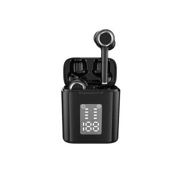 905 Безжична Bluetooth слушалка Tws5.0, дигитален дисплей, бинауральная стерео уредба, спортна водоустойчива черна технология