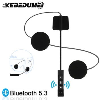 BT11 Плюс каска на Мотоциклет Bluetooth слушалки 5,3 Безжични стерео слушалки за езда Поддръжка на автоматично отговаря на телефона на високоговорител и микрофон