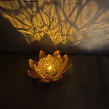 Led Слънчевата Светлина с цвете Лотос, градински фенери, Водоустойчива Лампа за тревата, реалистични Лампа във Формата на Лотос, Украса на градината, Слънчева Лампа