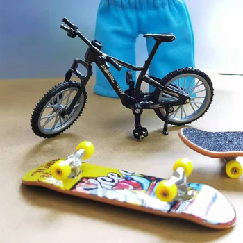 Планински велосипеди с мини-пръсти, хвърли под натиск от никелевого сплав, стентове, пальчиковые велосипеди, детски играчки с кляпом в устата, модел мини преносим велосипед за деца