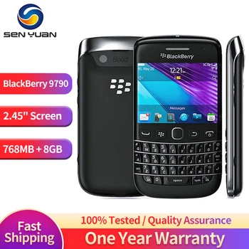 Оригинален отключени мобилен телефон Blackberry 9790 3G с 2,45-инчов дисплей, QWERTY клавиатура, Wi-Fi, GPS, 5-мегапикселов мобилен телефон BlackBerry Bold 9790