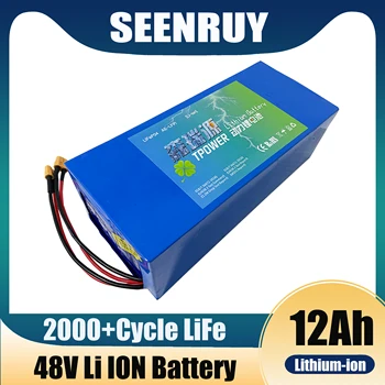 SEENRUY 48V 12Ah 18650 литиево-йонна акумулаторна батерия 13S за електрически велосипедни скутери Нова адаптивни