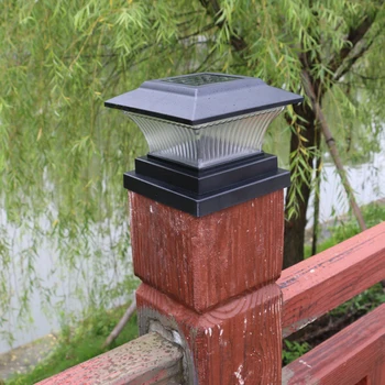 Водоустойчива Led лампа на слънчевата енергия ABS NiMH 1.2 Положителен бял/Топло светлина, градински стълб, осветление за ограда на двора, Декор