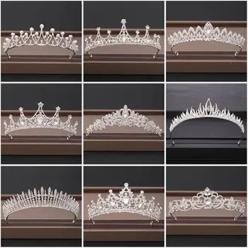 Романтичната принцеса, crystal crown за момичета, диадема за коса с ръчно изработени с кристали, превръзка на главата, короната, сватбени аксесоари за коса