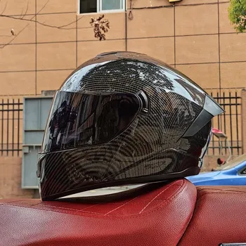 Професионален състезателен мотоциклет шлем с двойни лещи, за да се движат по неравен терен, полнолицевой каска capacete DOT, който да бъде одобрен от casco мото