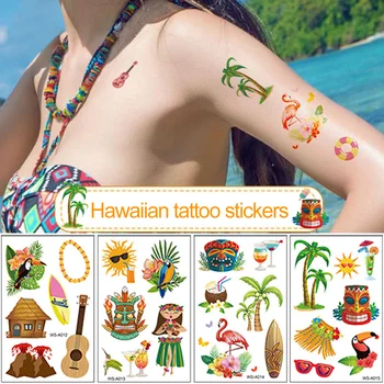 10шт Хавайски парти Временна татуировка Стикер за декорация на Сватба моминско парти екипът на шаферките временна татуировка стикер