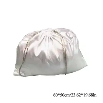 Голяма коприна сатен чанта от съвсем малък, за да се грижа, 5 размери, пылезащитная опаковка, бяла многократно чанта, дамска чанта, обувки, чанта