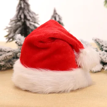 1 бр. висококачествени червени Коледни шапки на Дядо Коледа, шапки за деца и възрастни, Коледен декор, коледни подаръци, стоки за домашни партита