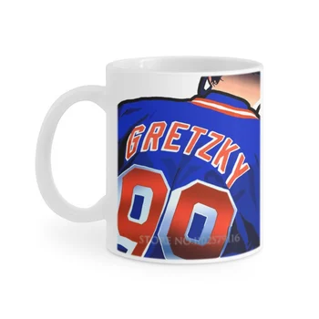 Уейн Грецки, Бяла Чаша за Кафе, Чаша за Чаени Чаши Чаши 330 мл Уейн Грецки Wayne Gretzky 99 The Great One ла Ла Кингс-Ню Йорк Чаши за Кафе