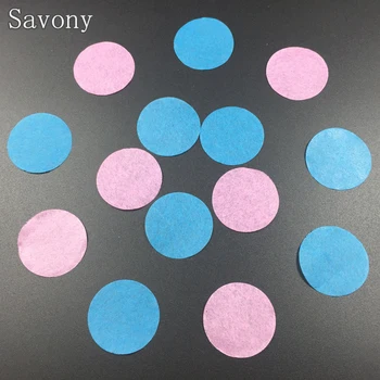 1500 бр 2,5 см/1 инч Синьо и розово конфети от цигарена хартия във формата на кръг за украса на масата на сватба, рожден ден