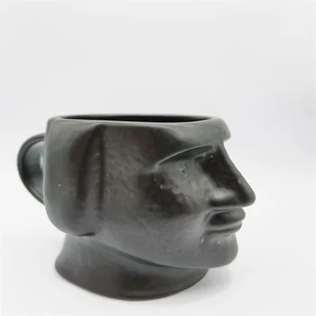 Каменни статуи на Великденския остров керамична чаша Свръхестествени чаши естетически бар чаши за кафе с черепа бирената чаша Празнични подаръци Кафе в стаята