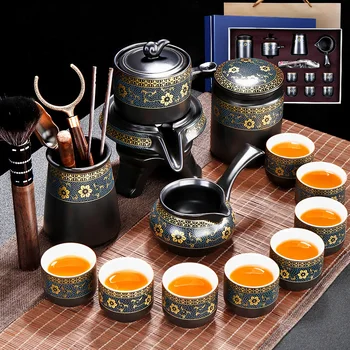 Полуавтоматични китайски чай, порцелан чайник, Следобеден китайски чай кунг-фу, традиционен порцелан чайник Porcelanato Керамични AB50TS