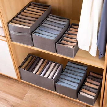 Органайзер за чекмеджетата на шкафа за тениски, дънкови ризи, леггинсов, система за организиране на кутия за съхранение в гардероба на