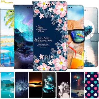 Модерен Калъф с принтом Цветове за Samsung Galaxy A22 4G A12, Кожен портфейл, Седалките-книжки с панти капак, Калъф-награда За Galaxy A34 M53 M54 5G, калъф Etui