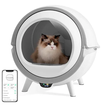 Интелигентен Автоматичен Кутия за Котешки Тоалетни Self Clean Пет Toilet Sandboxe UV Стерилизация App контрол 14 дни без чист суденышка за Котки