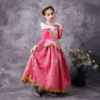Принцеса рокля за момичета, Костюм за Cosplay на Хелоуин за момичета, Детски Рокли за детски рожден Ден, Vestidos за 3-8 години