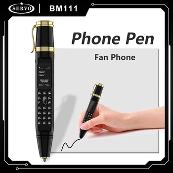 Оригинален вентилатор за писалки за мобилен телефон СЕРВО BM111 три в едно многофункционален мобилен телефон с Bluetooth Dial Recorder Magic Voice Двойна карта
