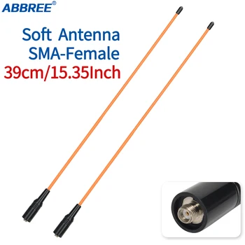 ABBREE AR-771C SMA-Дамски Гъвкава антена 144/430 Mhz Двухдиапазонная Мека Антена за преносими радиостанции Baofeng UV-5R BF-888S UV-13 PRO