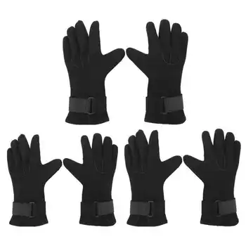 2 броя, мъжки ръкавици за гмуркане, 5 мм, удобни нескользящие сгъстено топли износоустойчиви неопренови ръкавици, ръкавици с един пръст за риболов