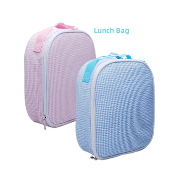 Студентски чанта за обяд с дръжка, детска клетчатая преносим самозалепваща чанта, обяд-бокс, алуминиево фолио, чанта за пикник