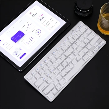 Преносима Безжична клавиатура Bluetooth-съвместима клавиатура ABS Подходящ за tablet pc Лаптоп с дължина 28,5 см/11 инча K1KF