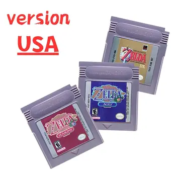 Zelda Seriesn 16-битова игра касета GBC конзола карта за класическата игра Legend OF Zelda на английски език