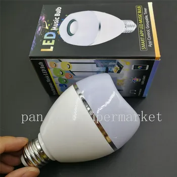 Led крушка Bluetooth 8 W E26 RGB, с променящ се цвят, лампа за безжичен говорител, нощна светлина за възпроизвеждане на музика