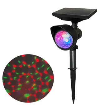 Въртящи RGB кристална магически топка на слънчевата енергия, лампа за дискотеки, лампа за коледно парти, лампа за лазерен проектор на градинска поляна