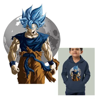 Термонаклейки Son Goku за детски дрехи, ленти, апликации върху дрехи, гъвкав плавкий преход