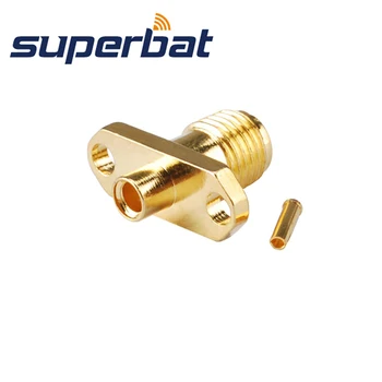 Superbat 10шт SMA Спойка с вътрешен фланцевым жак за полужесткого кабел .086 